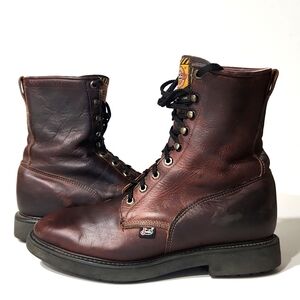 Durable Brown Leather Boots